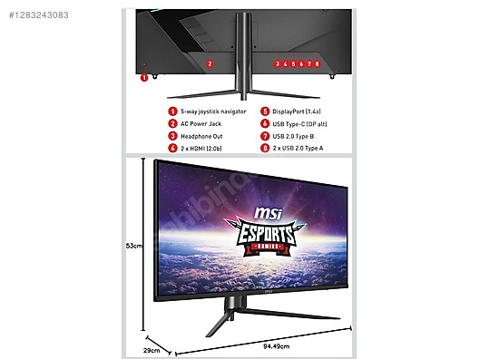 İkinci El ve Sıfır Alışveriş / Oyunculara Özel / Oyuncu Ekipmanları / Oyuncu Monitörü / MSI