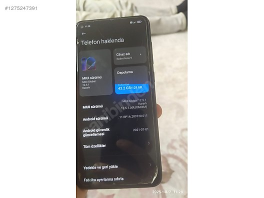 İkinci El ve Sıfır Alışveriş / Cep Telefonu & Aksesuar / Cep Telefonu / Xiaomi / Redmi Note 9