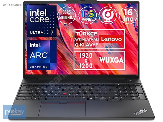 Lenovo / Lenovo Thinkpad E16 Gen2 Ultra7 155H 16 GB RAM 512 SSD 16