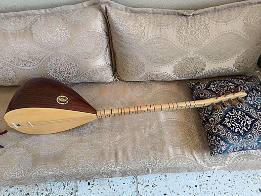 Yaprak Maun Uzun Sap Bağlama / Saz - 1271248981