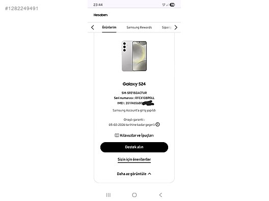 İkinci El ve Sıfır Alışveriş / Cep Telefonu & Aksesuar / Cep Telefonu / Samsung / Galaxy S24