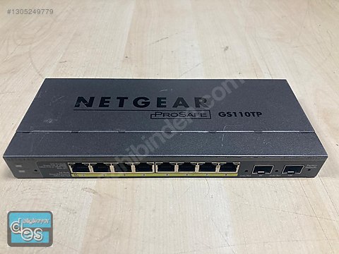 【中古】NETGEAR GS110TP-300AJS NETGEAR GS110TP Poe Switch 8 Port on sahibinden.com - 1305249779