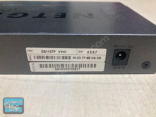 NETGEAR GS110TP Poe Switch 8 Port on sahibinden.com - 1305249779