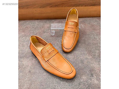 Prada Taba Men Makosen Erkek Ayakkabı - Prada Erkek Klasik & Gece