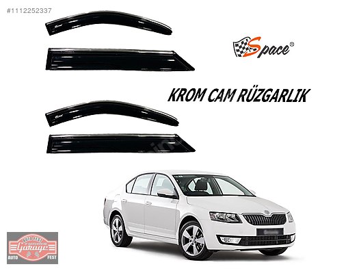 Cars & SUVs / Exterior Accessories / SPACE Skoda Octavia 2014-2020 Kromlu Cam Rüzgarlığı at sahibinden.com -