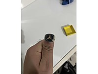 Mercedes amblemli gümüş yüzük