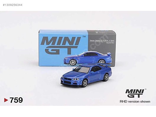 Mini GT Nissan Skyline GT-R (R34) V-Spec Bayside Blue on