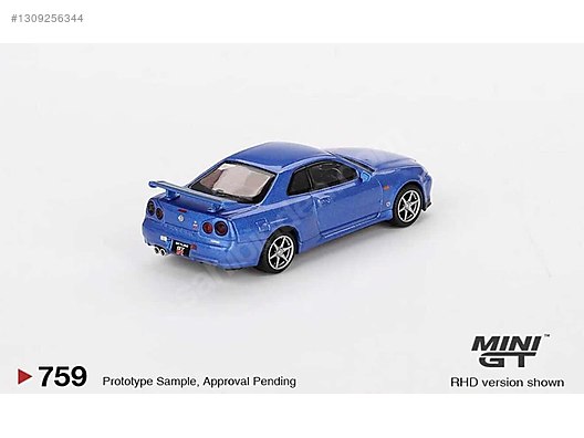 Mini GT Nissan Skyline GT-R (R34) V-Spec Bayside Blue on