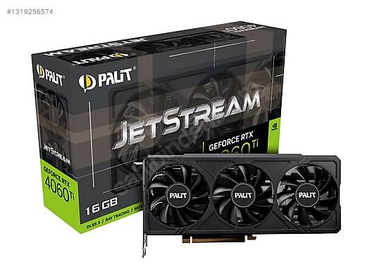 Palit RTX 4060 Ti JetStream 16GB Temiz Kutulu sahibinden.comda