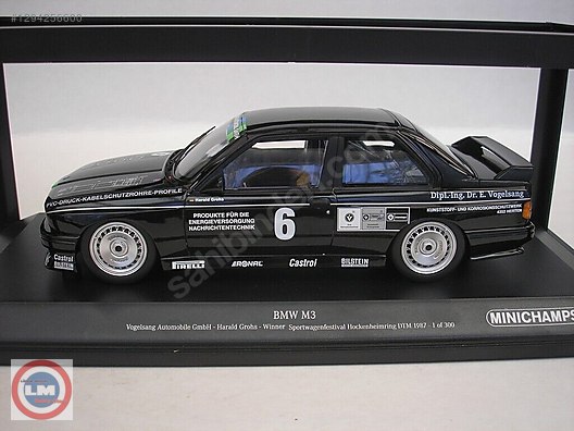 Minichamps 1:18 BMW M3 (E30) Ano de construção 1987 Preto metálico