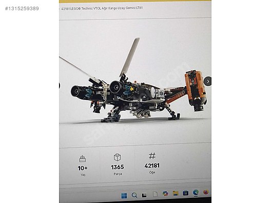 Lego vtol ağır kargo uzay gemisi SIFIR kapalı kutu on sahibinden