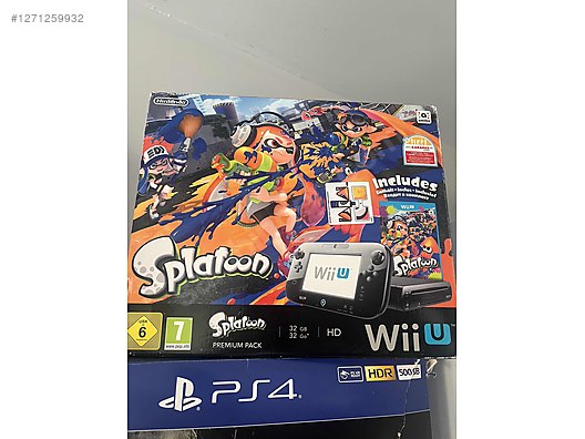 Nintendo Wii U Splatoon Premium Pack 32GB Orijinal Kutu İçinde at