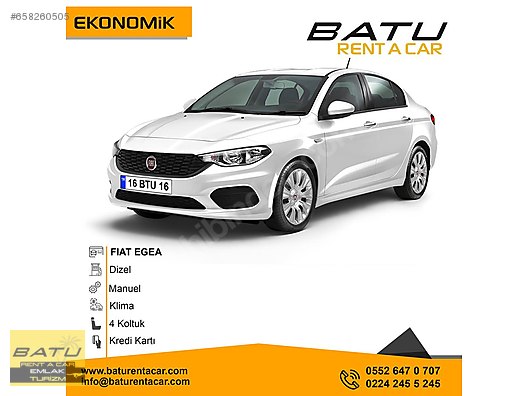 Fiat Egea Batu Rent A Car Dan Fiat Egea Fsm Bulvari At Sahibinden Com 658260505