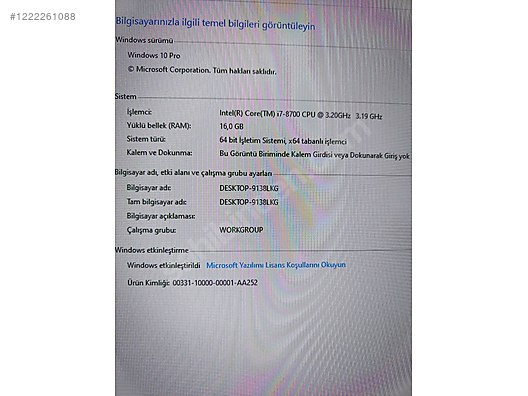 İkinci El ve Sıfır Alışveriş / Bilgisayar / Masaüstü / Modeller / Toplama