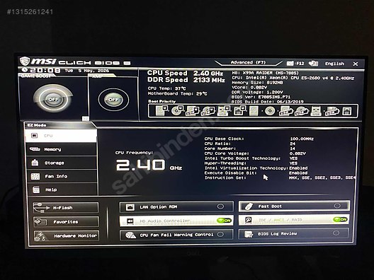 PC-OEM / MSI X99A RAIDER X99 + i7 6800k Combo sıfır on sahibinden
