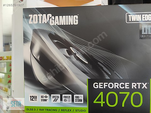 Zotac RTX 4070 Twin Edge OC ZT-D40700H-10M 192 Bit GDDR6X 12 GB