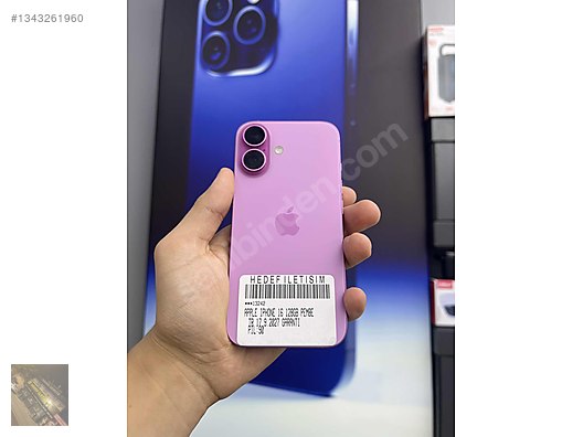 iPhone 16 128 GB Pembe Garantili / Pil %90