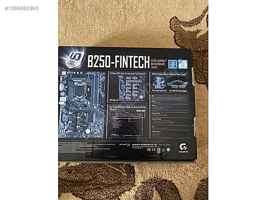 Gigabyte B250-FinTech Anakart | Tertemiz | kutulu -0 ayarında - Anakart ve Tüm Masaüstü Bilgisayar Parçaları sahibinden.com'da