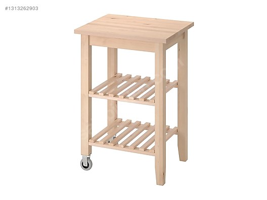 BEKVÄM 木製ラック 2段式 IKEA Servis Arabası / TERTEMİZ IKEA BEKVAM SERVİS ARABASI + EXTRA
