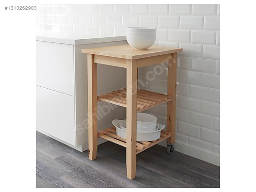 BEKVÄM 木製ラック 2段式 IKEA Servis Arabası / TERTEMİZ IKEA BEKVAM SERVİS ARABASI + EXTRA