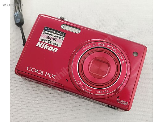 Kompakt / Nikon / Coolpix S5200 / Nikon COOLPIX S5200 Red ( WİFİ