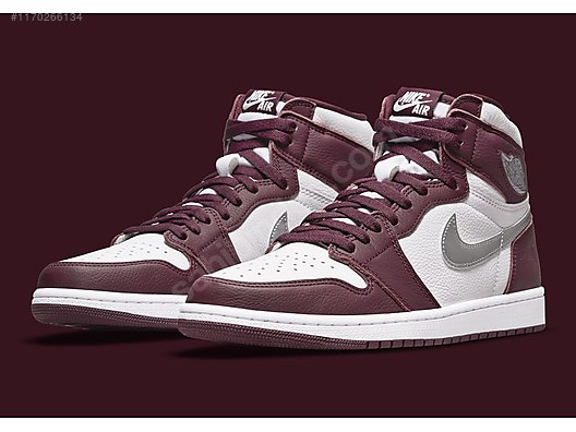 Air Jordan 1 Retro High OG Bordeaux Erkek Spor Ayakkab Modelleri 1170266134