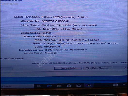 Masaüstü Bilgisayar - Anakart GIGABYTE H61 İ3 3210 8GB RAM SET Anakart Anakart