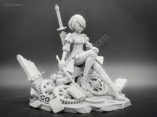 Nier Automata 3d basılmış beyaz figür - 1:18 Statue & Heykel