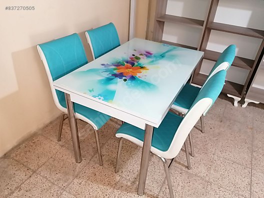 Kitchen Tables Sets 1adet Cam Masa 4 Adet Sandalye At Sahibinden Com 837270505