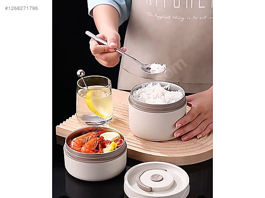 4 lü sızdırmaz contalı yemek termosu, Çift katmanlı on sahibinden