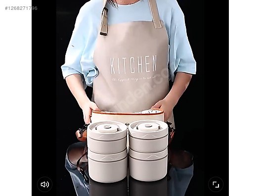 4 lü sızdırmaz contalı yemek termosu, Çift katmanlı on sahibinden