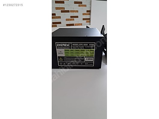 EVEREST EPS6600 650W - Güç Kaynağı ve Tüm Masaüstü Bilgisayar Parçaları sahibinden.com'da