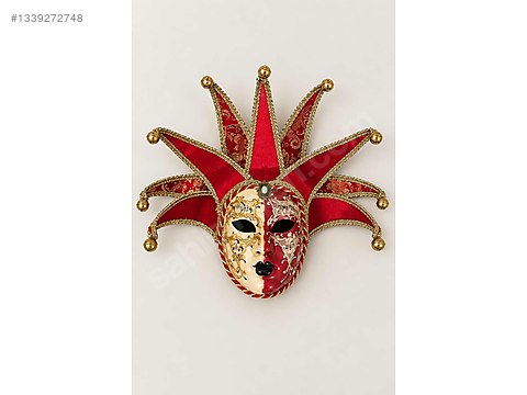Orijinal Maschera del Galeone Venedik Jester Maskesi Sertifikalı