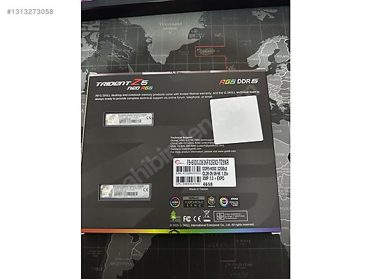 GSKILL 64GB (2x32GB) TZ5 Neo RGB DDR5 6000MHz CL36 RAM SIFIR