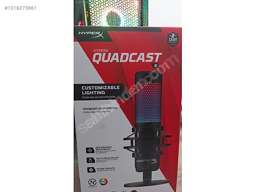 HyperX Quadcast S RGB Mikrofon Siyah Profesyonel - HyperX Oyuncu