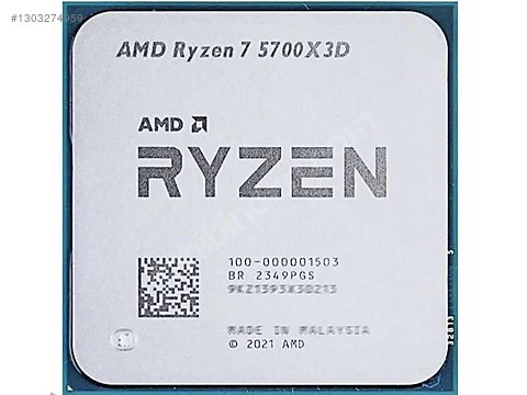 AMD Ryzen 7 5700x3d SOĞUTUCUSUZ sahibinden.comda - 1303274959