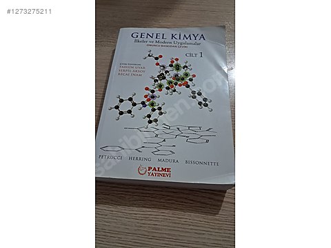 Genel kimya Cilt 1 PETRUCCI Palme yayınları sahibinden.comda - 1273275211