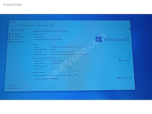 ALL IN ONE CASPER NİRVANA A550 İ5-8250U 8GB RAM 240GB SSD 23.8