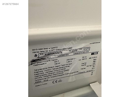 KGN56AI30N Bosch buzdolabı inox gri temiz tamirsiz - İkinci El