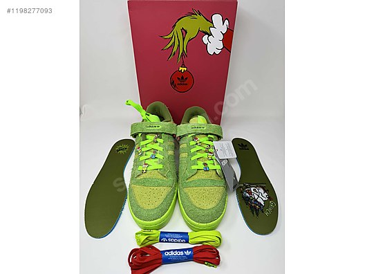 adidas gazelle silver green womens adidas Kid's The Grinch X adidas Forum Low "Green" Grade School main image 0