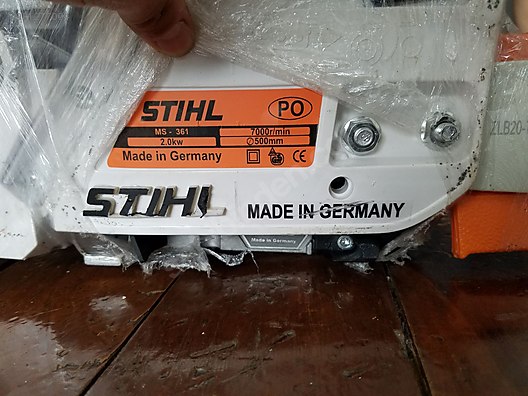 where to find serial number on stihl chainsaw