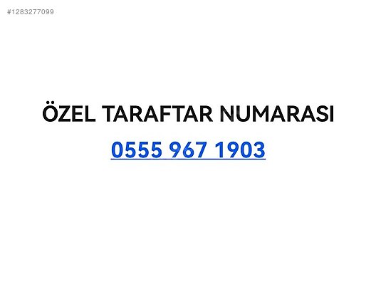 İkinci El ve Sıfır Alışveriş / Cep Telefonu & Aksesuar / Numara / Taraftar Numarası