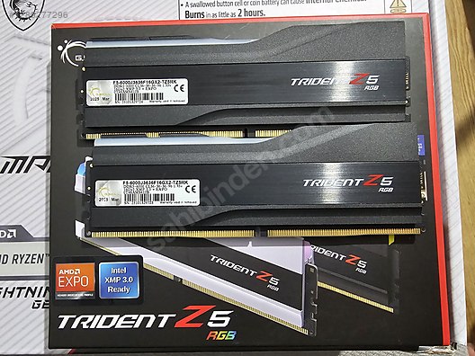 gskill trident z5 rgb 2x16 6000mhz expo+xpm 8aylık sahibinden