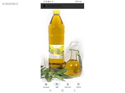 İkinci El ve Sıfır Alışveriş / Yiyecek & İçecek / Şarküteri / Zeytinyağı