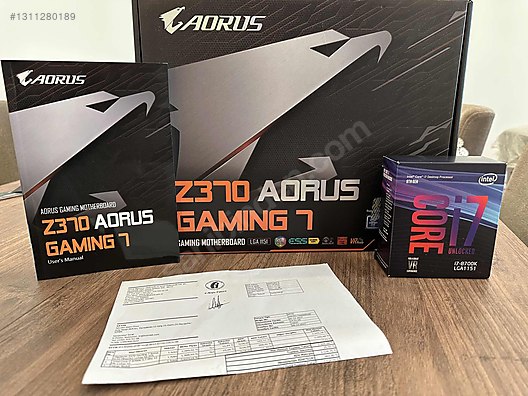 Intel i7 8700K İşlemci & Gigabyte Z370 Aorus Gaming 7 Anakart