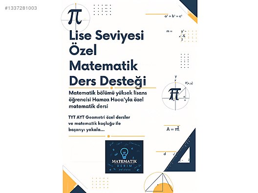 Lise Matematik Özel Dersleri sahibinden.comda - 1337281003