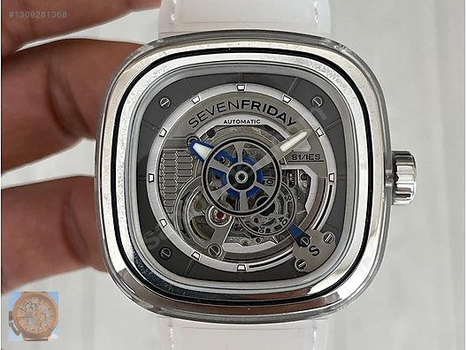 01EDC SS White Fritillaria スライダ正規品フィジェット SevenFriday / SevenFriday S Serisi SFS1 Recylable Nylon Silver