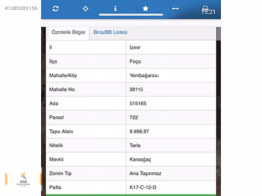 İZMİR FOCA YENİBAHARASI DENİZ MANZARALI YATIRIMLIK TARLA #1285283156