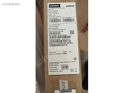 AMD Ryzen 3 Lenovo Oyuncu Laptop - 1318283254