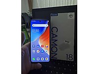 TECNO CAMON 18 6+5/128 GB.HATASIZ ÇİZİK VURUK VS YOK.KUTU MEVCUT